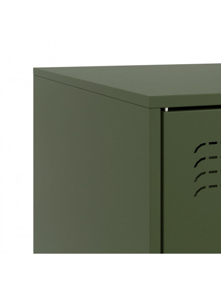 Mobile TV Verde Oliva 99x39x44 cm in Acciaio