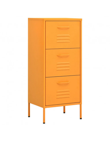 Armadietto Giallo Senape 42,5x35x101,5 cm in Acciaio