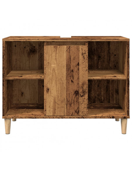 Mobile da Bagno Legno Antico 80x33x60 cm in Legno Multistrato