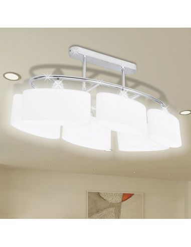 Lampade da Soffitto Ellissoidali 4 pz Paralume in Vetro E14
