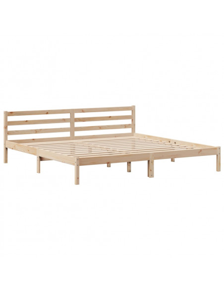 Giroletto con Testiera 200x200 cm in Legno Massello di Pino