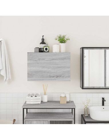 Mobile da Bagno Grigio Sonoma 60x25x40 cm in Legno Multistrato