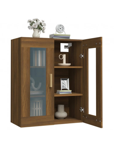 Armadietto Pensile a Parete Rovere Marrone 69,5x34x90 cm