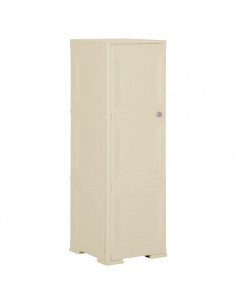 Armadietto in Plastica 40x43x125 cm Effetto Legno Bianco Angora 2