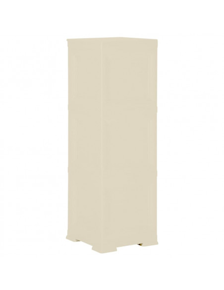 Armadietto in Plastica 40x43x125 cm Effetto Legno Bianco Angora