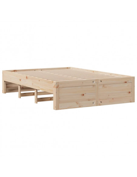 Giroletto senza Materasso con Cassetti 140x190 cm Massello Pino