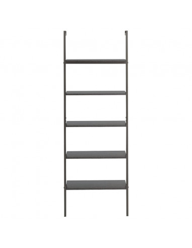 Scaffale Pendente a 5 Livelli Nero 64x35x185 cm