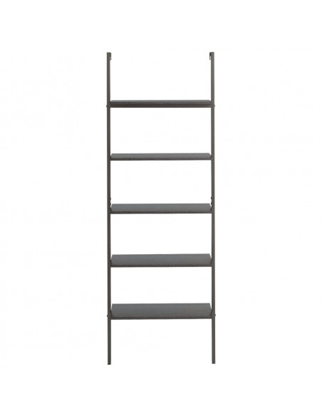 Scaffale Pendente a 5 Livelli Nero 64x35x185 cm