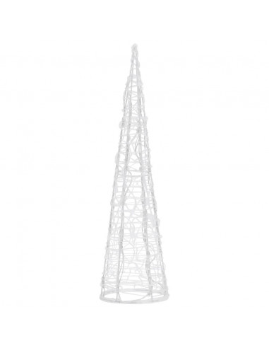 Piramide Decorativa Cono di Luce LED Acrilico Blu 60 cm