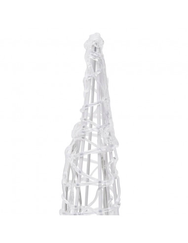 Piramide Decorativa Cono di Luce LED Acrilico Blu 60 cm