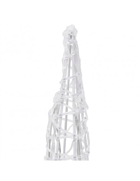 Piramide Decorativa Cono di Luce LED Acrilico Blu 60 cm