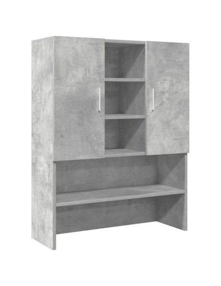 Mobili Lavatrice 2pz Grigio Cemento in Truciolato