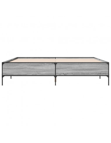 Giroletto Grigio Sonoma 180x200 cm in Legno Multistrato Metallo