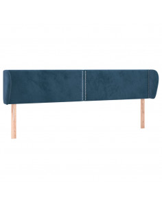 Testiera ad Orecchio Blu Scuro 163x23x78/88 cm in Velluto 2