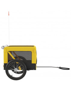 Rimorchio da Bici per Animali Giallo e Nero Oxford e Ferro 2