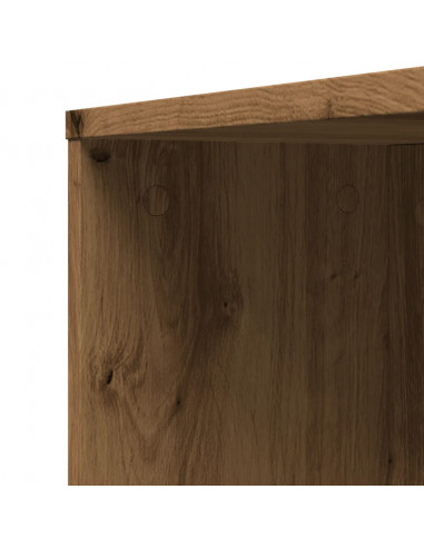 Mobile da Bagno Stretto con Ruote Rovere Artigianale Truciolato