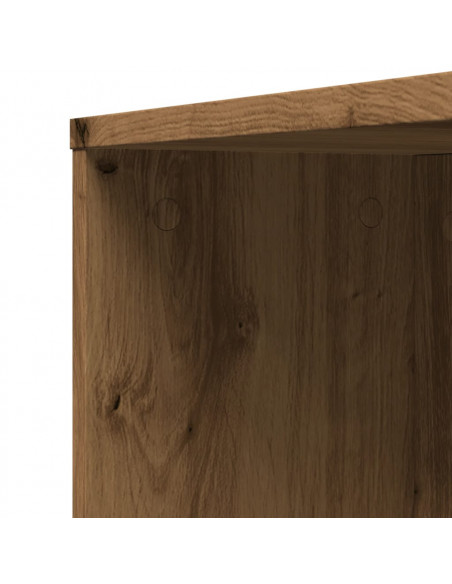 Mobile da Bagno Stretto con Ruote Rovere Artigianale Truciolato