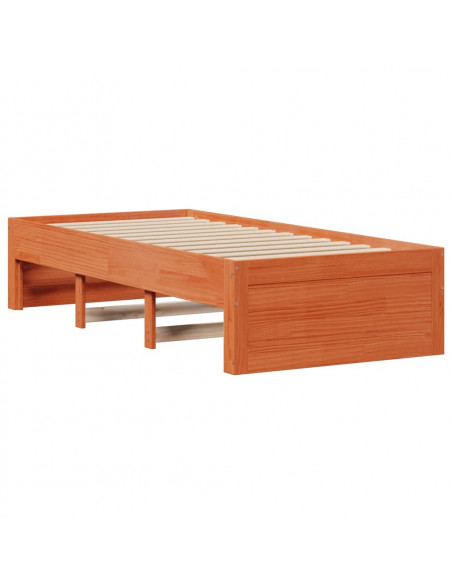 Giroletto senza Materasso con Cassetti Marrone Cera 75x190 cm