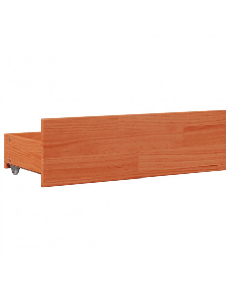 Giroletto senza Materasso con Cassetti Marrone Cera 75x190 cm