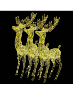 Renne di Natale XXL in Acrilico 250 LED 3 pz 180cm Bianco Caldo 2