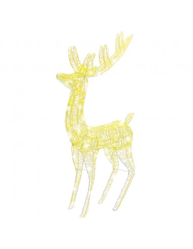Renne di Natale XXL in Acrilico 250 LED 3 pz 180cm Bianco Caldo