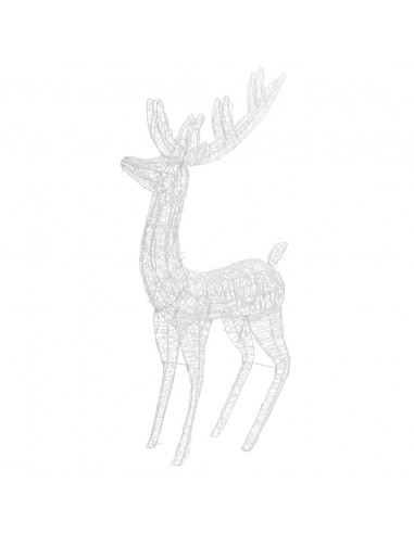 Renne di Natale XXL in Acrilico 250 LED 3 pz 180cm Bianco Caldo