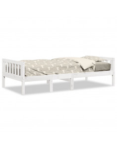 Letto per Bambini senza Materasso Bianco 80x200cm Massello Pino 2