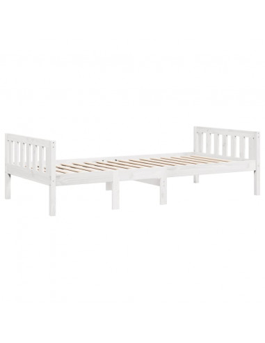 Letto per Bambini senza Materasso Bianco 80x200cm Massello Pino