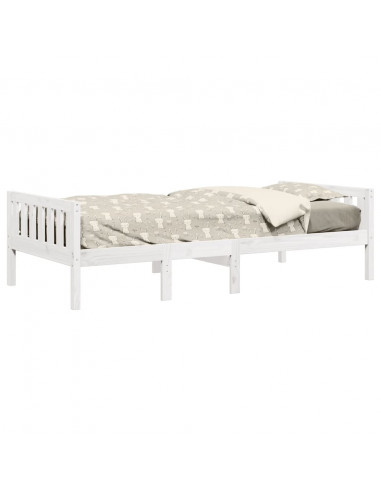 Letto per Bambini senza Materasso Bianco 80x200cm Massello Pino
