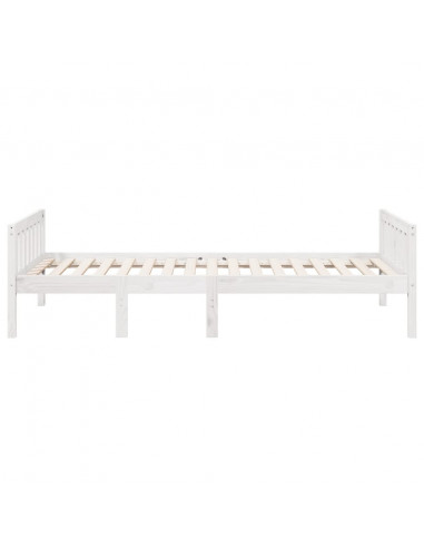 Letto per Bambini senza Materasso Bianco 80x200cm Massello Pino