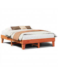 Letto senza Materasso Marrone Cera 150x200 cm in Legno di Pino 2