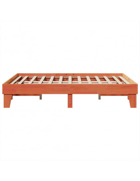 Letto senza Materasso Marrone Cera 150x200 cm in Legno di Pino