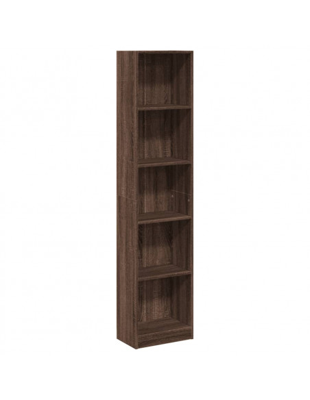 Libreria Rovere Marrone 40x24x176 cm in Legno Multistrato