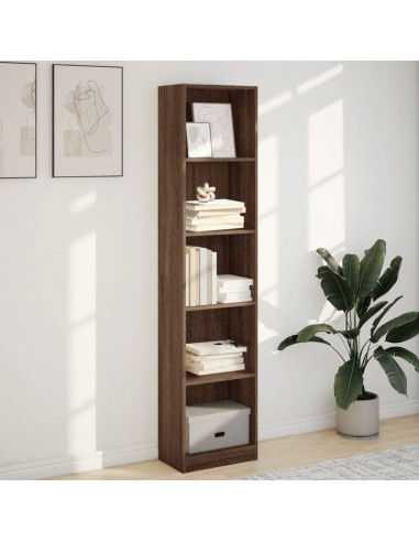 Libreria Rovere Marrone 40x24x176 cm in Legno Multistrato
