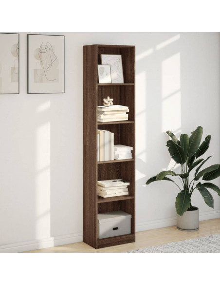 Libreria Rovere Marrone 40x24x176 cm in Legno Multistrato