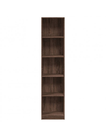 Libreria Rovere Marrone 40x24x176 cm in Legno Multistrato