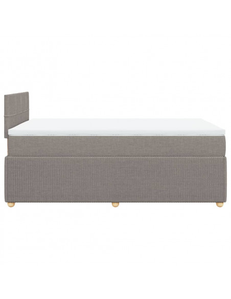 Giroletto a Molle con Materasso Tortora 120x200 cm in Tessuto