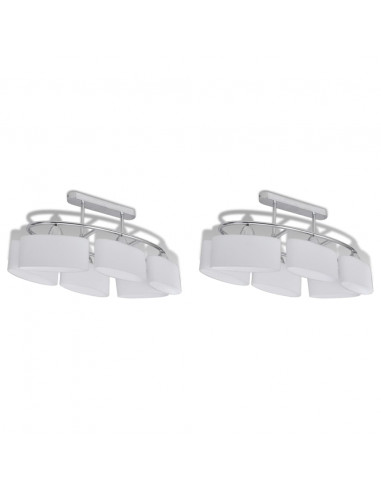 Lampade da Soffitto Ellissoidali 2 pz Paralume in Vetro E14