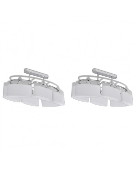 Lampade da Soffitto Ellissoidali 2 pz Paralume in Vetro E14