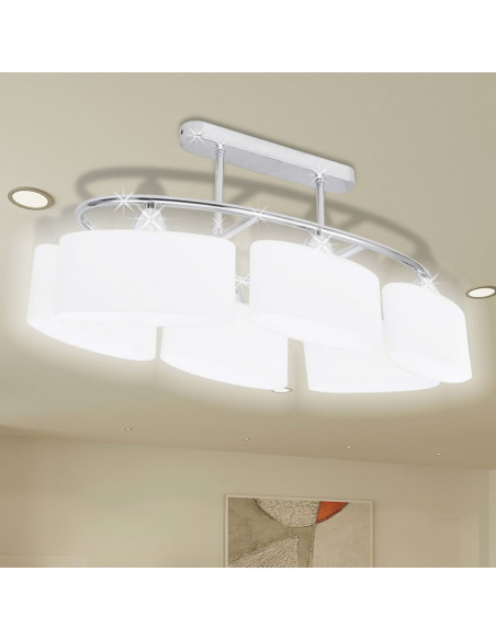 Lampade da Soffitto Ellissoidali 2 pz Paralume in Vetro E14