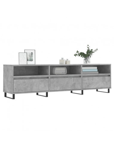 Mobile TV Grigio Cemento 150x30x44,5 cm Legno Multistrato