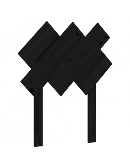Giroletto con Testiera Nero Small Single in Legno Massello