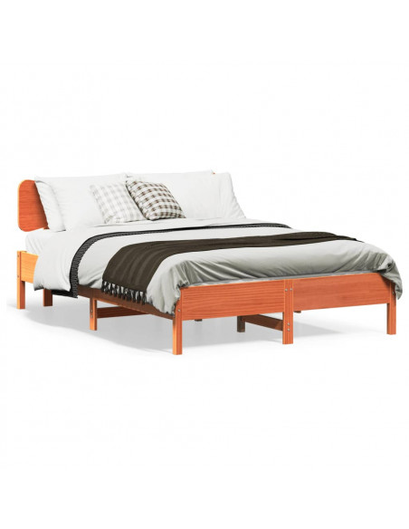 Giroletto senza Materasso Marrone Cera 150x200 cm Legno di Pino