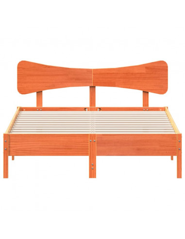 Giroletto senza Materasso Marrone Cera 150x200 cm Legno di Pino