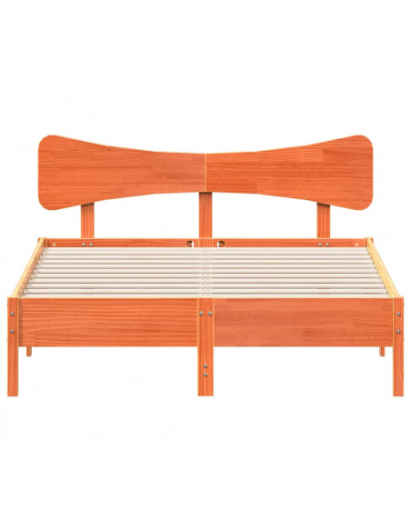 Giroletto senza Materasso Marrone Cera 150x200 cm Legno di Pino