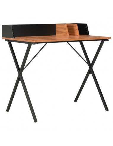 Scrivania Nera e Marrone 80x50x84 cm