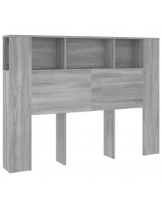 Testiera con Scomparti Grigio Sonoma 140x18,5x104,5 cm 2