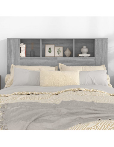 Testiera con Scomparti Grigio Sonoma 140x18,5x104,5 cm