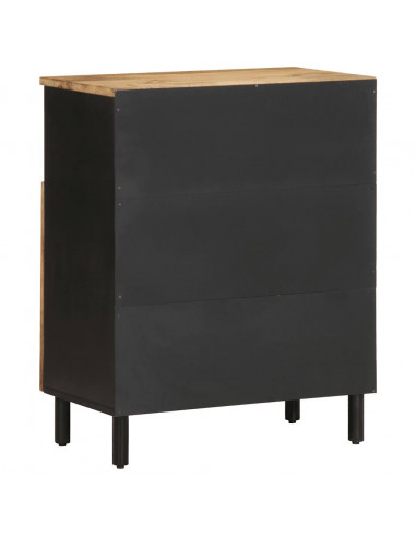Credenza 60x33,5x75 cm in Legno Massello di Mango Grezzo