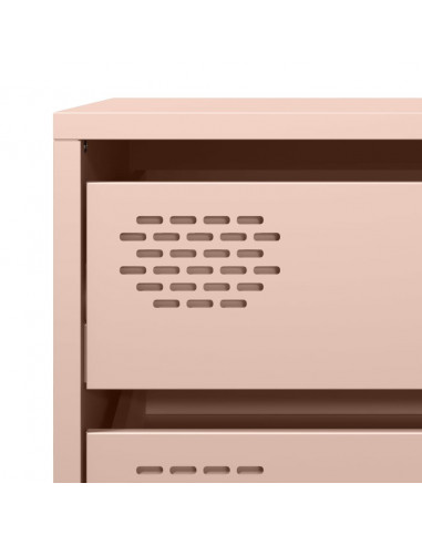 Credenza Rosa 68x39x73,5 cm in Acciaio Laminato a Freddo